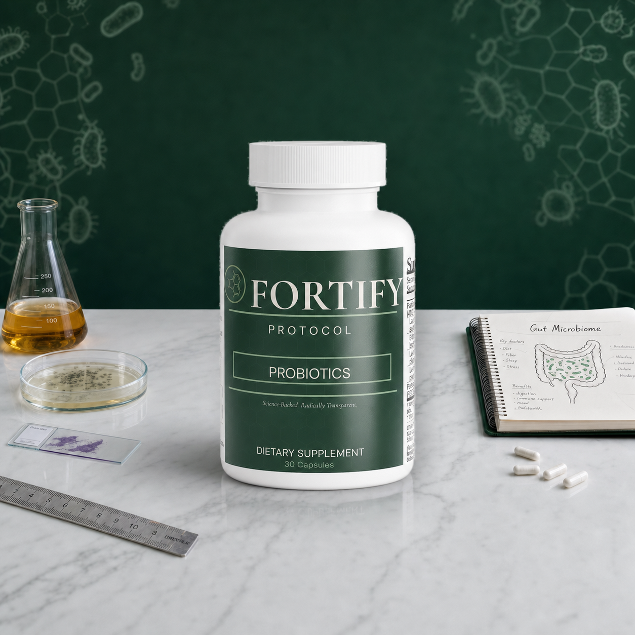 Fortify Protocol Probiotic 40 Billion with Prebiotics