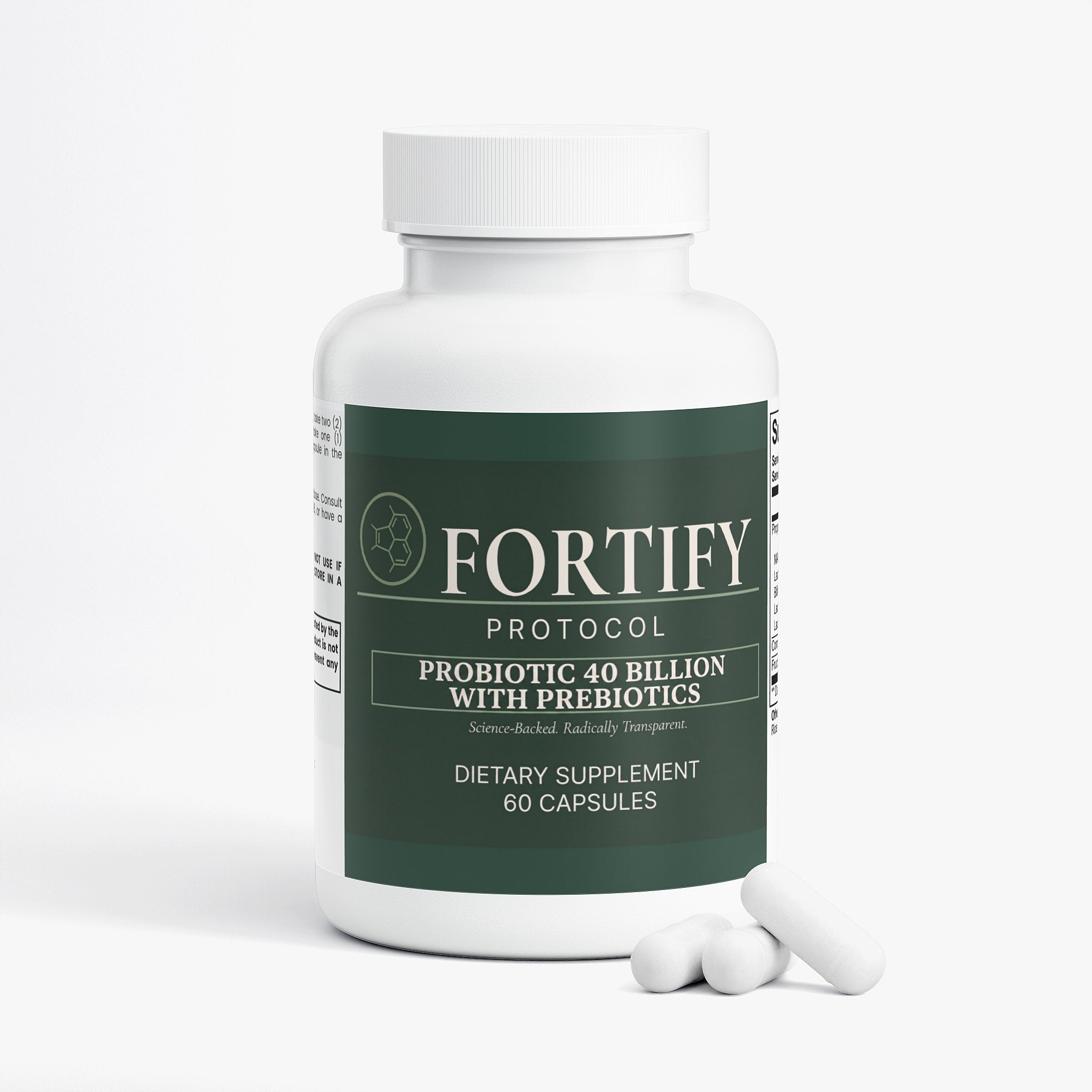 Fortify Protocol Probiotic 40 Billion with Prebiotics