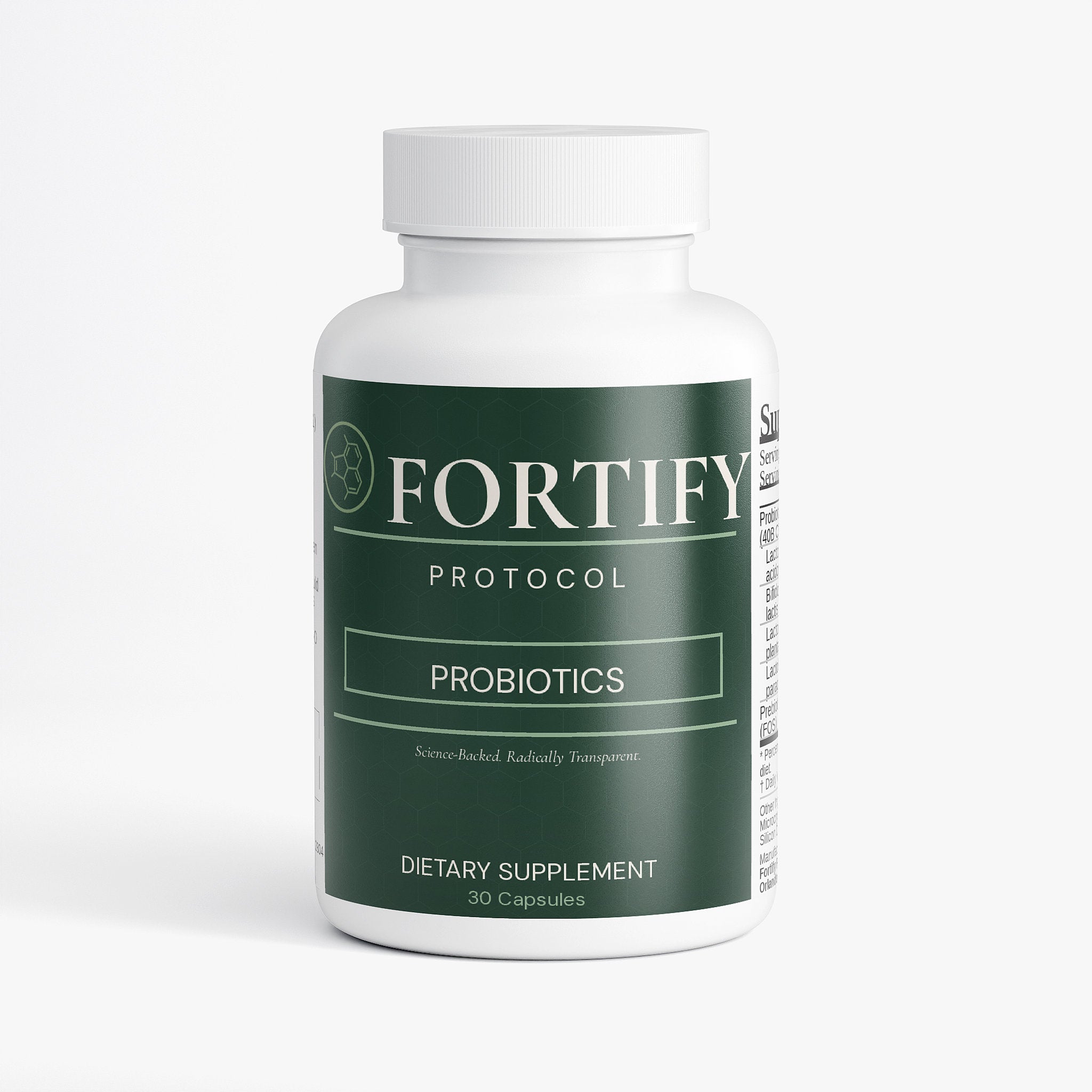 Fortify Protocol Probiotics 40 Billion CFU - Front View